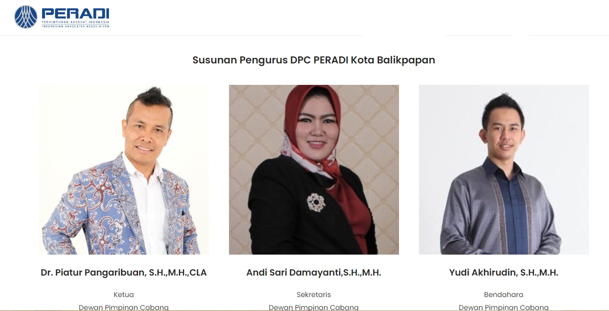 Kepengurusan PERADI DPC bALIKPAPAN